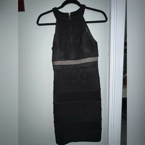 black cocktail dress (tight fitted) size: medium